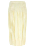 PLEATS PLEASE ISSEY MIYAKE Bicolor Polyester Midi Skirt