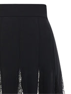 Dolce & Gabbana Black Silk Midi Skirt