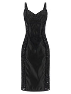 Dolce & Gabbana Black Polyamide Midi Dress