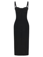 Dolce & Gabbana Black Acetate Midi Dress