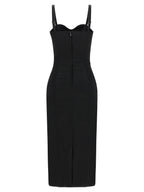 Dolce & Gabbana Black Acetate Midi Dress