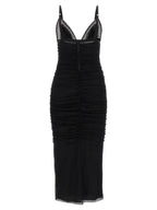 Dolce & Gabbana Black Polyamide Midi Dress
