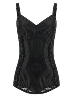 Dolce & Gabbana Black Polyamide Bodysuit