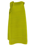 PLEATS PLEASE ISSEY MIYAKE Bicolor Polyester Midi Dress