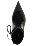 LE SILLA Black Lamb Leather Ankle Boots