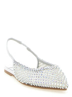 LE SILLA Silver Polyester Ballet Flats