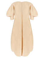 PLEATS PLEASE ISSEY MIYAKE Beige Polyester Midi Dress