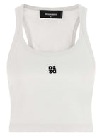 Dsquared² White Cotton Tank Tops