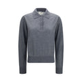 Loulou De Saison Gray Cashmere Polo Shirt