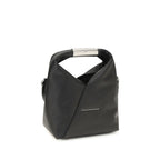 MM6 Black Calf Leather Bos Taurus Shoulder Bag