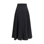 Burberry Black Wool Oves Aries Midi Skirt