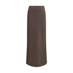 Loulou De Saison Brown Silk Long Skirt