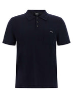 A.P.C. Blue Virgin Wool Polo Shirt