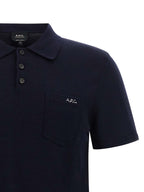 A.P.C. Blue Virgin Wool Polo Shirt