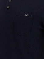 A.P.C. Blue Virgin Wool Polo Shirt