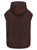 Max Mara Bordeaux Polyester Sleeveless Jacket
