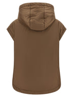Max Mara Brown Polyester Sleeveless Jacket