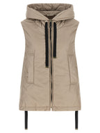 Max Mara Beige Polyester Sleeveless Jacket