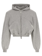 The Attico Gray Cotton Sweatshirt