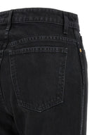Khaite Black Cotton Flared Jeans