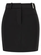 The Attico Black Viscose Long Skirt