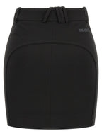 The Attico Black Viscose Long Skirt