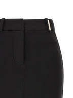 The Attico Black Viscose Long Skirt