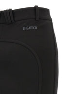 The Attico Black Viscose Long Skirt