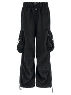 The Attico Black Cotton Cargo Pants