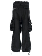 The Attico Black Cotton Cargo Pants
