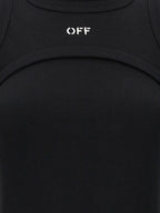 Off-White Black Cotton Midi Dress