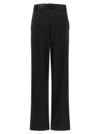 MM6 Maison Margiela Black Polyester Casual Pants