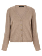 Fabiana Filippi Beige Virgin Wool Cardigan
