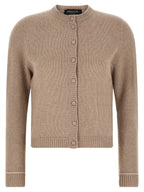 Fabiana Filippi Beige Virgin Wool Cardigan