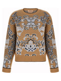 Twinset Brown Wool Cardigan