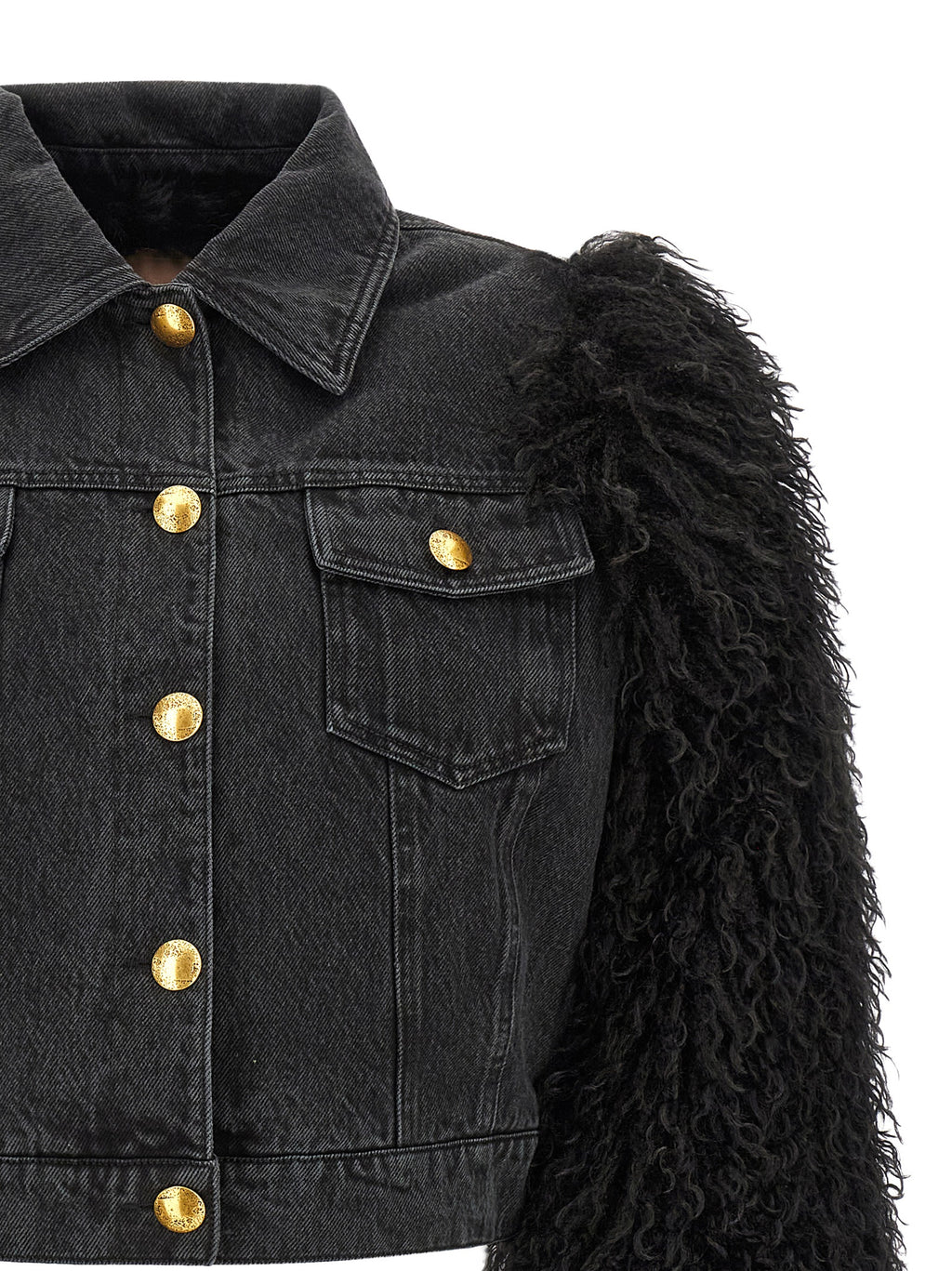 Twinset Black Cotton Denim Jacket