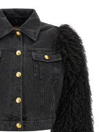 Twinset Black Cotton Denim Jacket