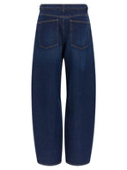 Twinset Blue Cotton High-Waisted Jean