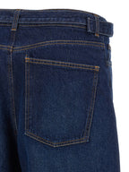 Twinset Blue Cotton High-Waisted Jean