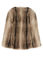 Twinset Brown Polyester Full-Length Jacket