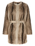 Twinset Brown Polyester Coat