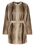 Twinset Brown Polyester Coat