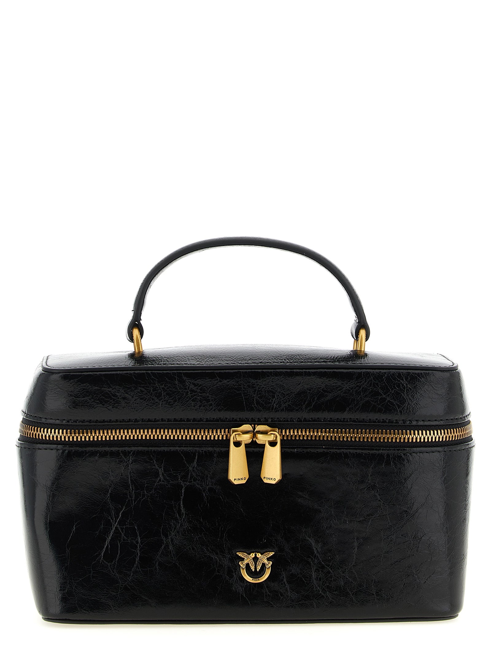 PINKO Black Calfskin Handbag