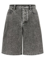 Diesel Gray Polyethylene Bermuda Shorts