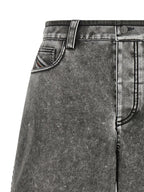 Diesel Gray Polyethylene Bermuda Shorts
