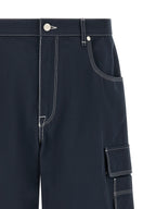 Fendi Blue Cotton Bermuda Shorts