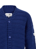 MM6 Maison Margiela Blue Virgin Wool Cardigan