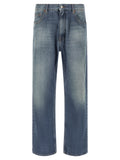 MM6 Maison Margiela Blue Cotton Straight-Leg Jeans