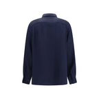Max Mara Blue Silk Shirt