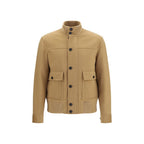 Lardini Beige Wool Oves Aries Full-Length Jacket